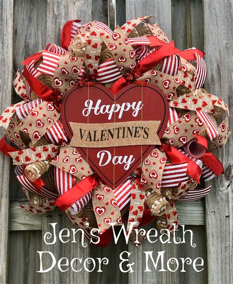 Valentines Wreath Happy Valentines Day Wreath Heart Wreath