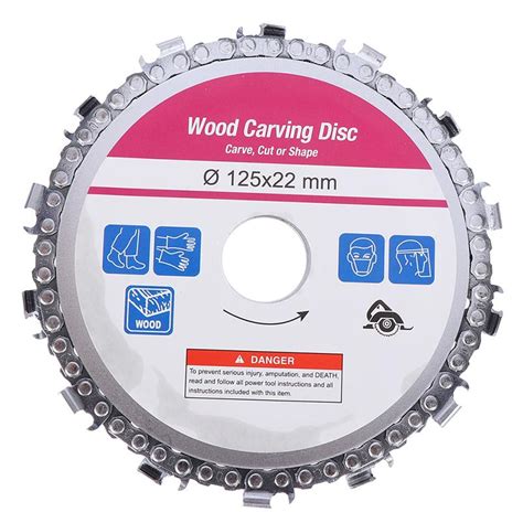 buy 5 inch 125mm grinder chain disc 22mm arbor wood carving disc for angle grinder at affordable