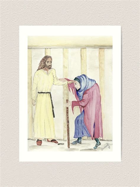 Jesus Heals The Crippled Woman On The Sabbath Art Print For Sale By