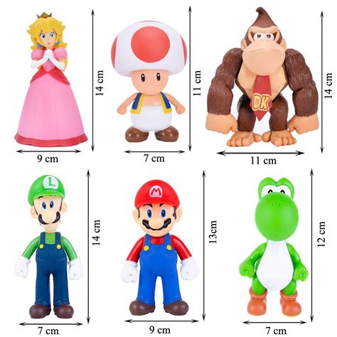 6pcsset Super Mario Figures Childrens Toy Mario And Luigi Figurines