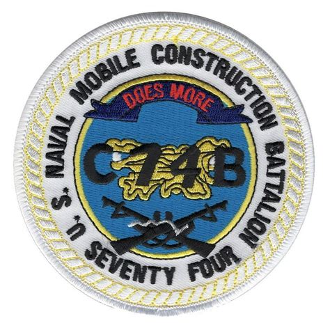 Naval Mobile Construction Battalion Nmcb 74 Patch Seabee Can Do Usn