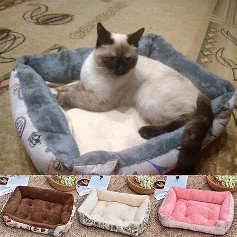Plus Size Cat Bed Warm Soft Fleece Pet House Bed Mat For Small Large