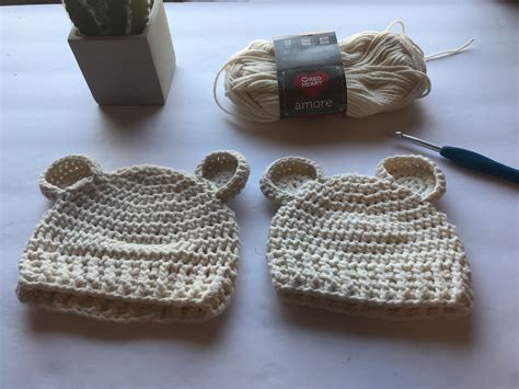 Crochet Bear Ears For Baby Hat