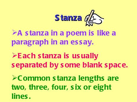 Example sentences from the web for stanza. Stanza Poems