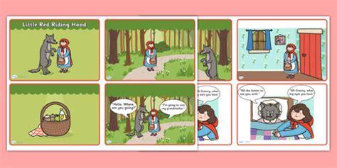 This is the little red riding hood short story for kids. Little Red Riding Hood Story Sequencing (4 per A4 with ...