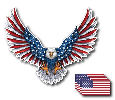 6pk American Flag Bald Eagle Usa Decal Sticker 3m Truck Etsy