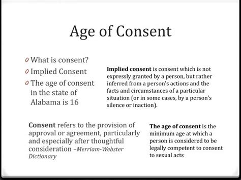 Ppt Age Of Consent Powerpoint Presentation Id1601011