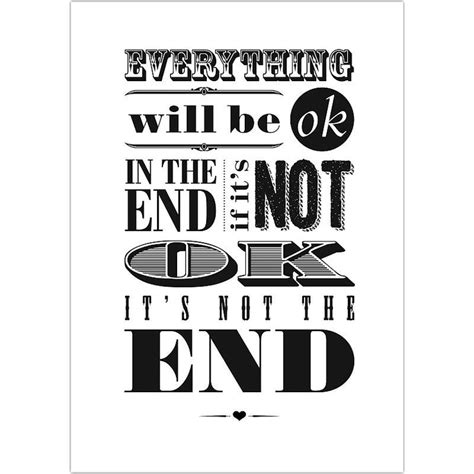 Everything Will Be Ok Typographic Print Everything Will Be Ok