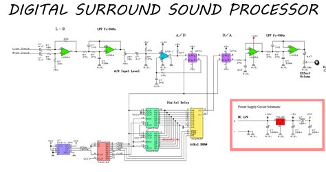 A simple time delay circuit: Simple Surround Sound Processor Circuit - Electronic Circuit