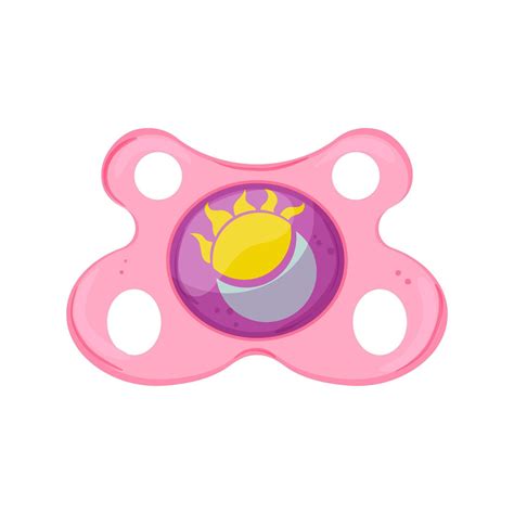 Pink Pacifier Baby Color Icon Vector Illustration 17416265 Vector Art