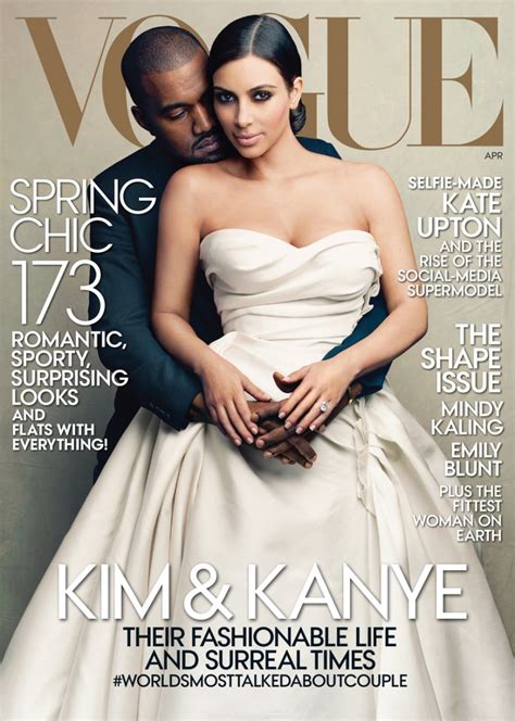 Kim Kardashian And Kanye West Cover Vogue April 2014