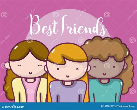 Womens Best Friends Stock Vector Illustration Of Hapiness 143381397