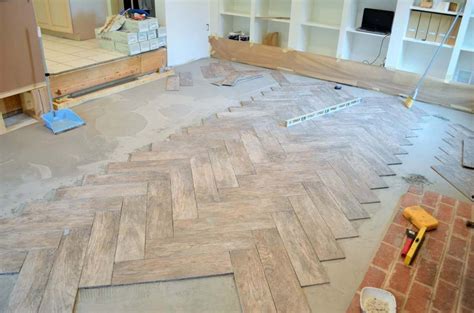 Laying Herringbone Floor Tiles Herringbone Tile Floor How To Prep