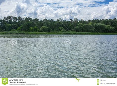 A Beautiful Image Of Landscape From The Center Of The River Surrounded