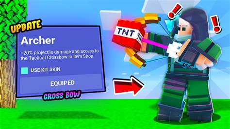 New Archer Kit In Roblox Bedwars Youtube