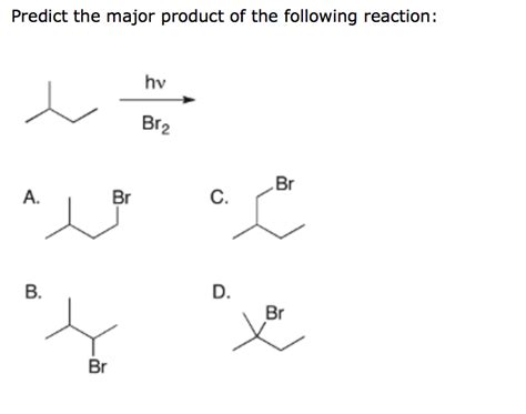 Solved Predict The Major Product Of The Following Reaction Chegg