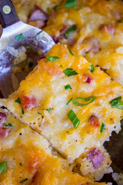 Cheesy Overnight Hash Brown Egg Casserole The Food Charlatan