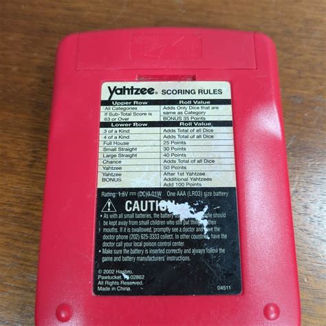 Yahtzee Gold Electronic Handheld Game Hasbro 2002 Tested Read Ebay