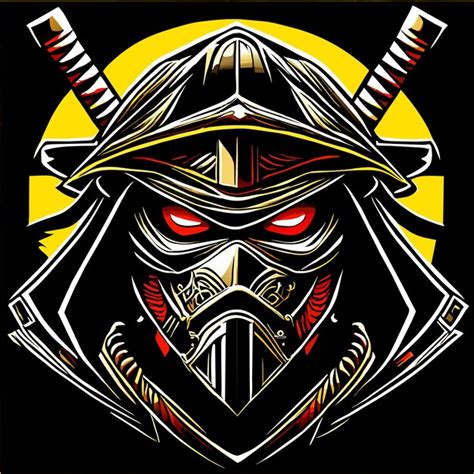 Premium Ai Image Japanese Warriors Essence Vector Samurai Mask