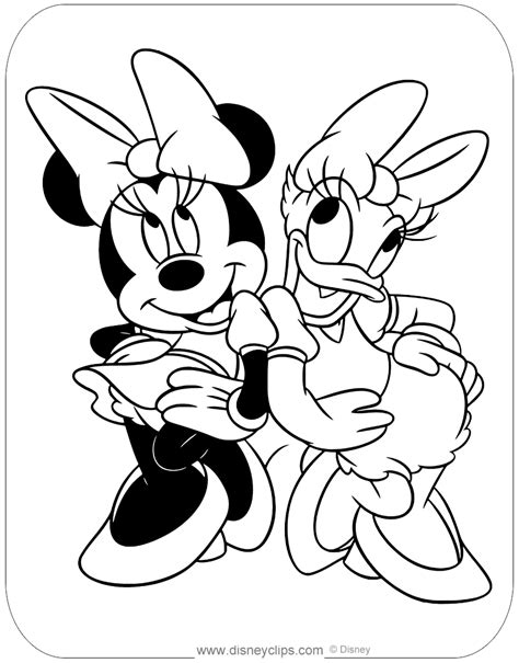 Minnie Mouse And Daisy Duck Coloring Pages Print