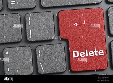 Red Delete Key On Keyboard Stock Photo Alamy
