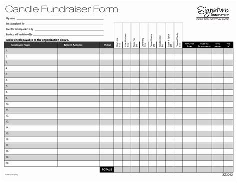 Fundraiser Form Template Free Excel Templates Excel Templates