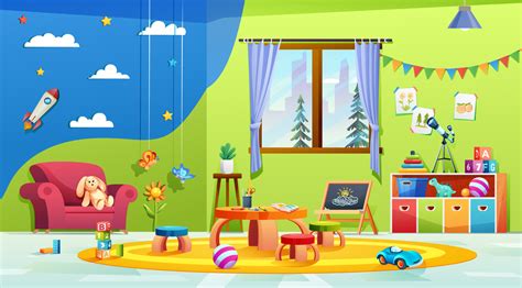 Modern Kids Playroom Interior Design Kindergarten Classroom With