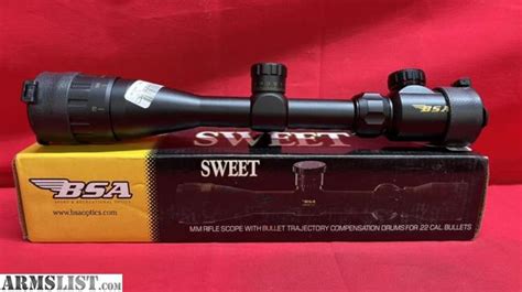 Armslist For Sale Bsa Optics Sweet 17 Rifle Scope 3 12x40 1 30