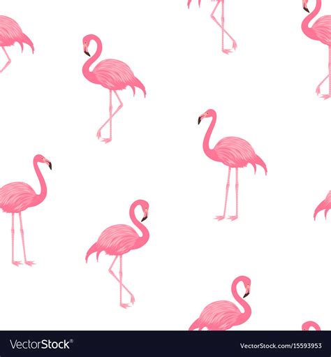 Pink Flamingos Pattern Royalty Free Vector Image