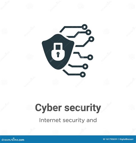 Cyber Security Vector Icon On White Background Flat Vector Cyber