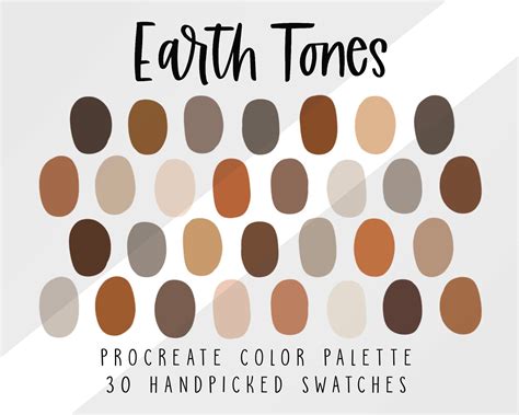 Neutral Brown Color Palette Desert Procreate Color Palette Etsy