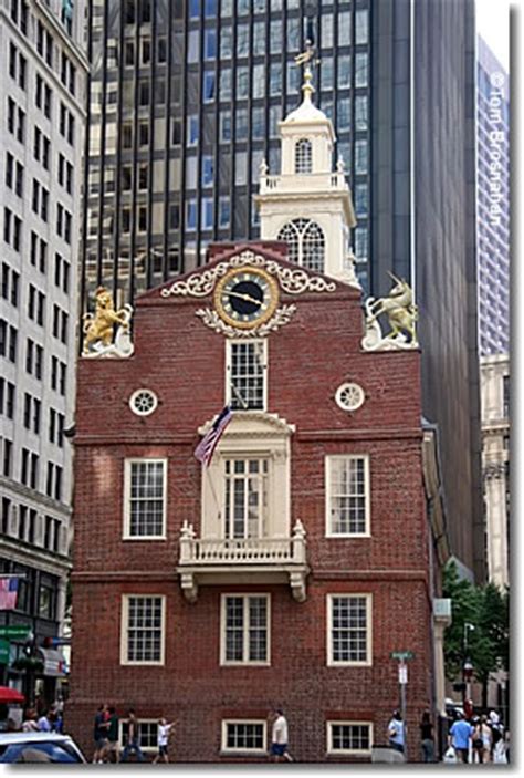 The bloody massacre perpetrated in king street, boston, march 5, 1770, by a party of the 29th regiment from a copperplate engraving by paul revere. Old State House, Boston, Massachusetts