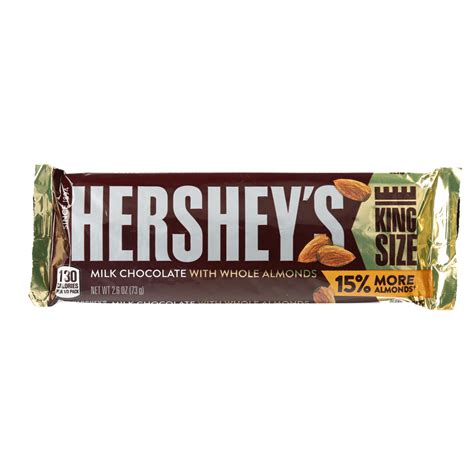 Hersheys King Size Milk Chocolate Bar With Almonds 26 Oz