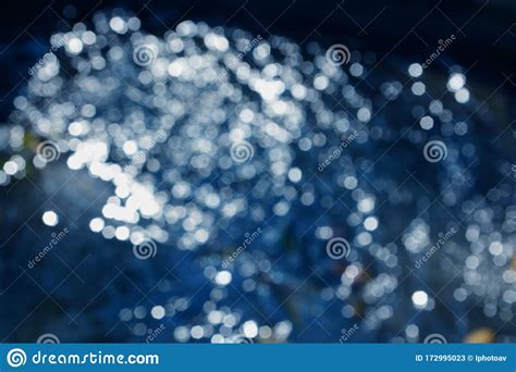 Soft Darkblue Background Sparkling Water Drops Stock Image Image Of