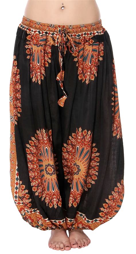 45 Yard Full Pantaloon Mandala Black Harem Pants At