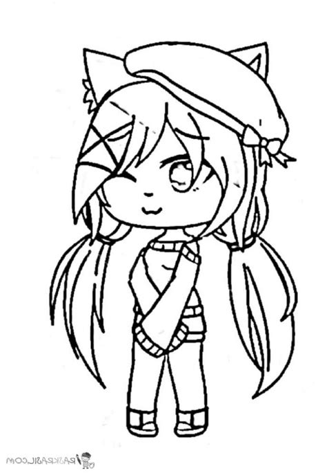 Anime Girl Headphone Cute Gacha Life Coloring Pages