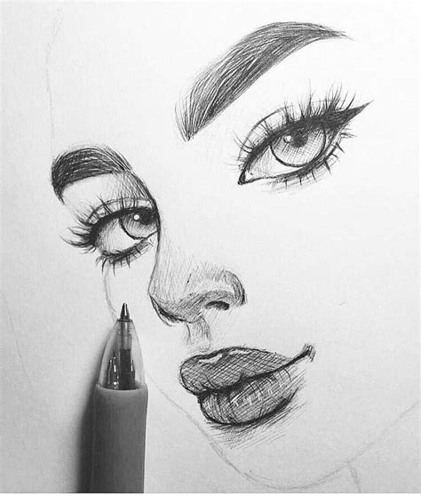 Art Desenho Pencil Portrait Art Sketches Face Drawing