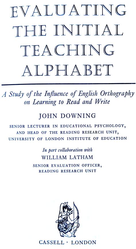 Evaluating The Initial Teaching Alphabet