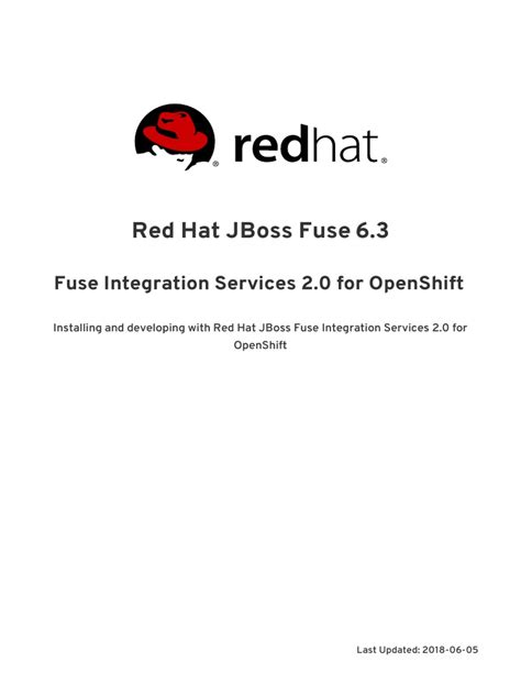 Red Hat Jboss Fuse 63 Fuse Integration Services 20 For Openshift En