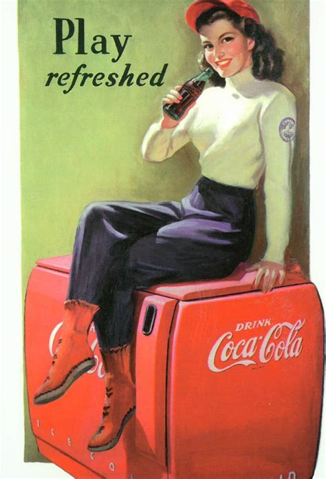 play refreshed drink coca cola advert postcard tasmanian postcards and souvenirs