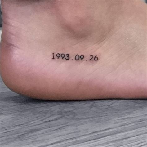 Date Tattoo On The Ankle