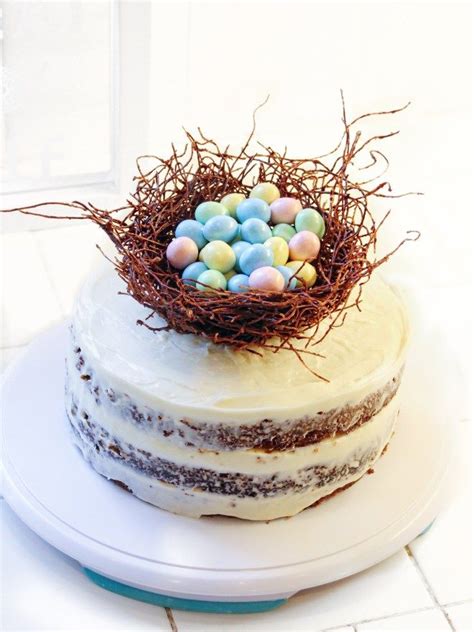 A chocolate cake cakeosaurus rex! How to Make a Spring Inspired Easter Nest Cake in 2020 ...