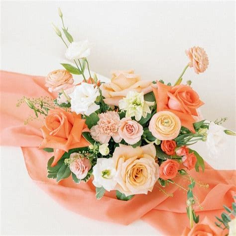 Peaches And Coral Centerpiece Kit Diy Wedding Flower Moxie