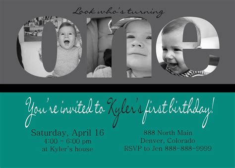 The downloadable digital invitations can also be . Baby Boy 1st Birthday Invitations | FREE Printable Baby ...