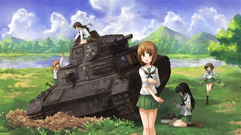 Wallpaper Anime Girls Girls Und Panzer Akiyama Yukari Isuzu Hana