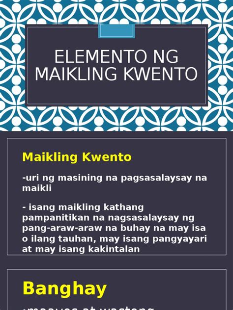 Download Elemento Ng Maikling Kwento Filipino Aralin Mga Elemento Ng