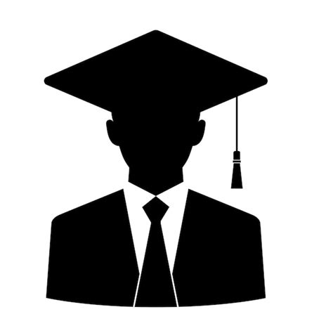 Premium Vector Silhouette Of Graduation Symbol Graduate Male Female