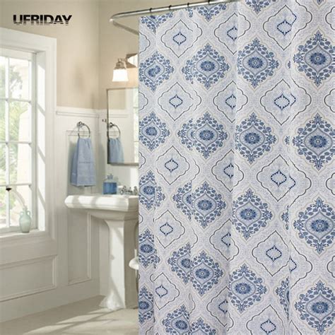 Ufriday Vintage Floral Curtains Shower Curtain Fabric