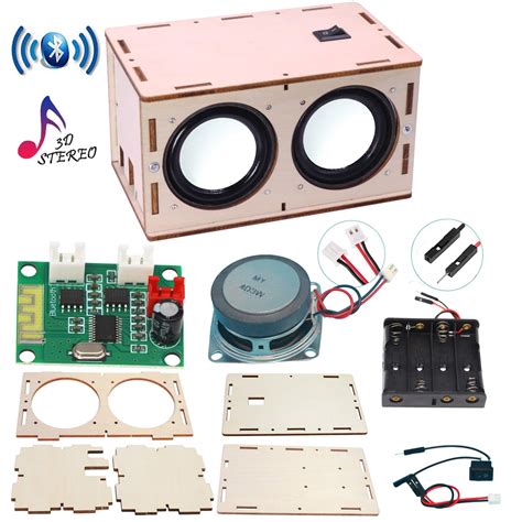 Buy Diy Bluetooth Speaker Box Kit Electronic Sound Amplifier Build Your Own Portable Wood Case