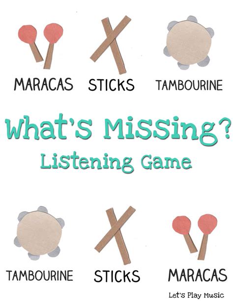 Whats Missing Listening Game Lets Play Music Listening Games
